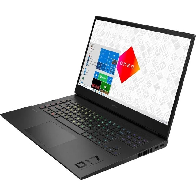 Ноутбук HP Omen 17-ck0045ur Core i7 11800H 16Gb SSD1Tb NVIDIA GeForce RTX3080 16Gb 17.3 IPS QHD (2560x1440) Windows 10 Home black WiFi BT Cam