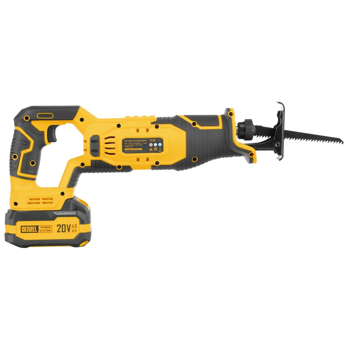 Сабельная пила Denzel RS-180 (Цвет: Yellow/Black)