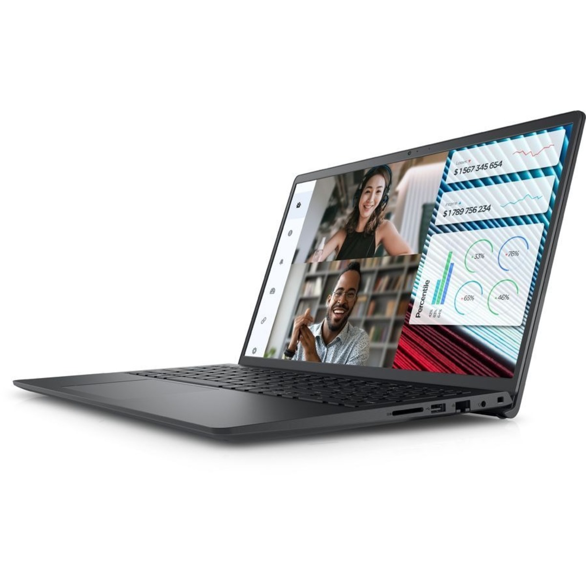 Ноутбук Dell Vostro 3520 Core i5 1235U 8Gb SSD512Gb Intel UHD Graphics 15.6 WVA FHD (1920x1080) / ENGKBD Windows 11 Professional black WiFi BT Cam (3520-W501)