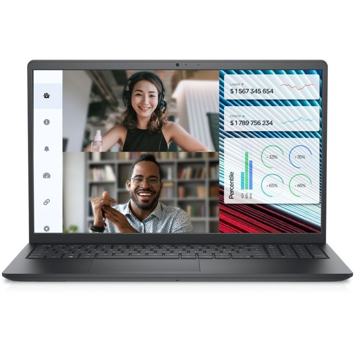 Ноутбук Dell Vostro 3520 Core i5 1235U 8Gb SSD512Gb Intel UHD Graphics 15.6 WVA FHD (1920x1080) / ENGKBD Windows 11 Professional black WiFi BT Cam (3520-W501)