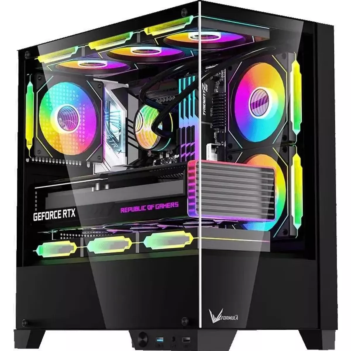 Корпус Formula Crystal Z1M Plus FR, черный 