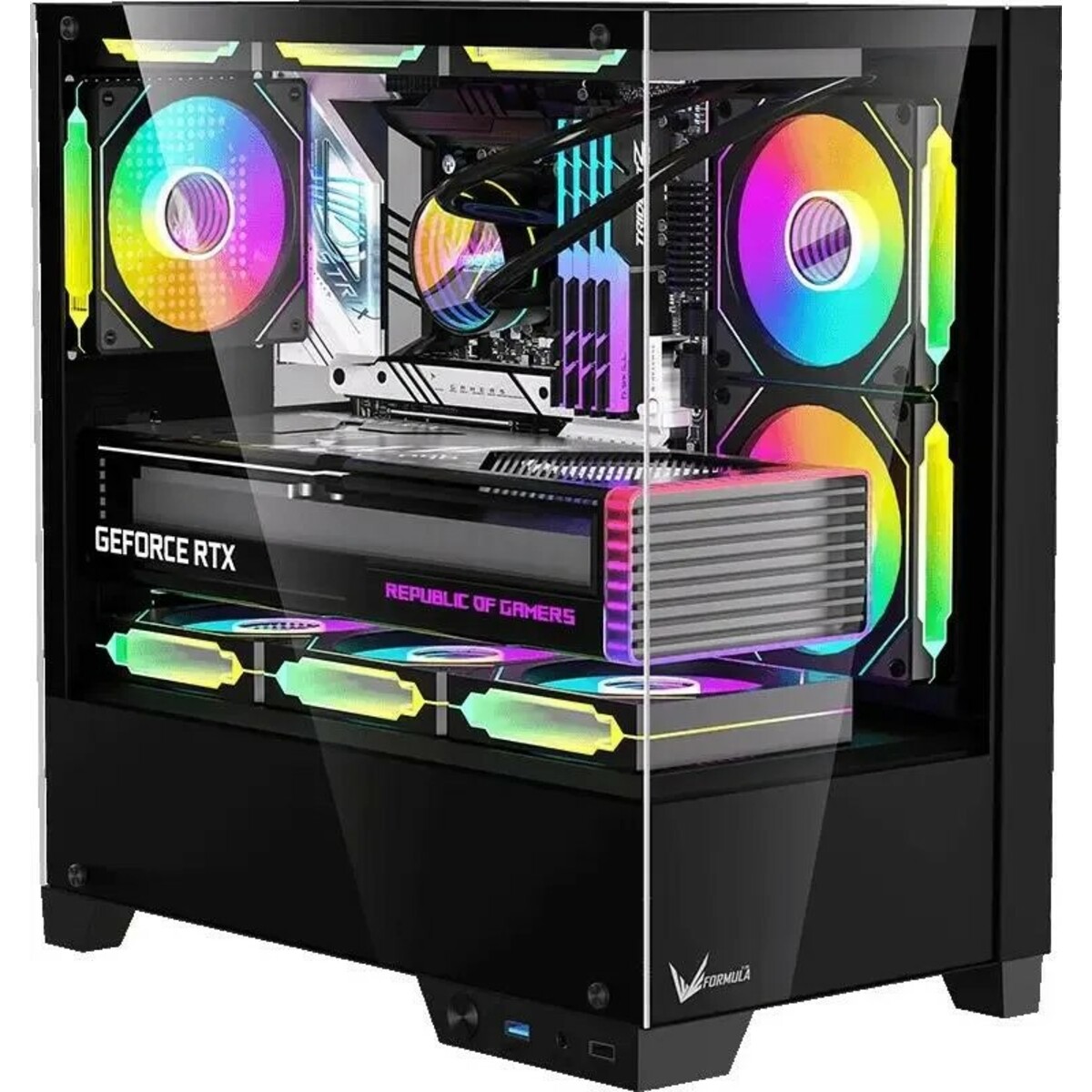 Корпус Formula Crystal Z1M Plus FR, черный 