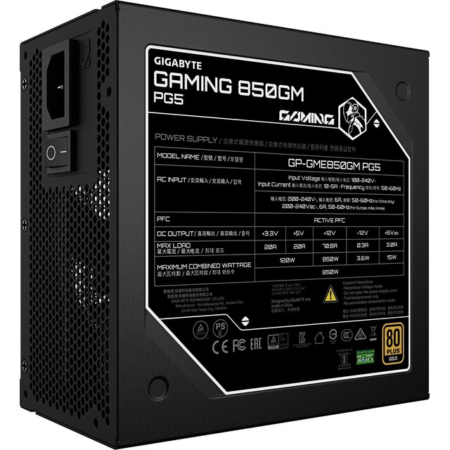 Блок питания Gigabyte ATX 850W GP-GME850GM PG5