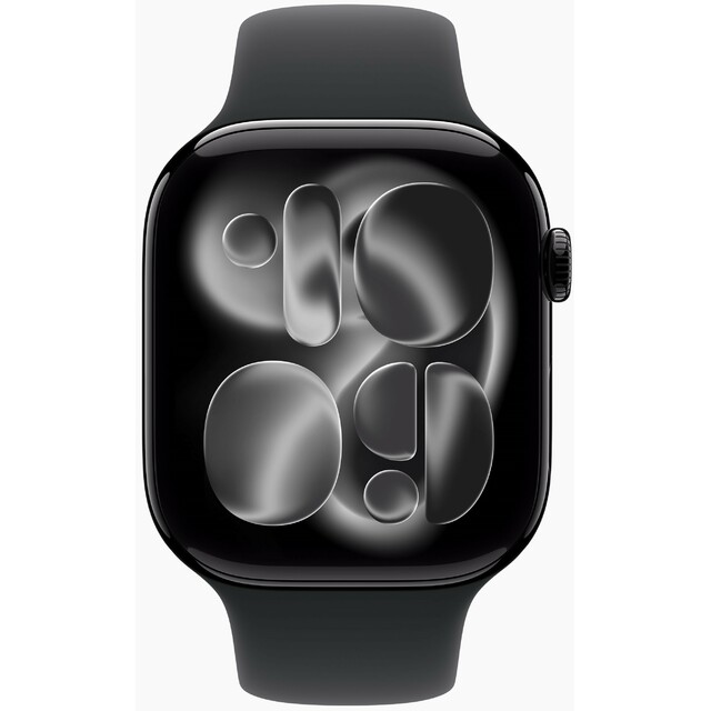 Умные часы Apple Watch Series 11 46mm Aluminum Case with Sport Band S / M (Цвет: Jet Black)