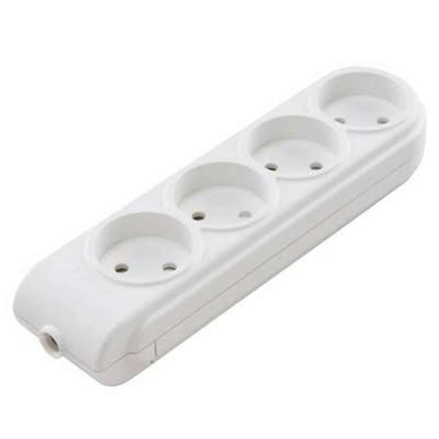 Колодка удлинителя Makel N4010000 (4 розетки) (Цвет: White)