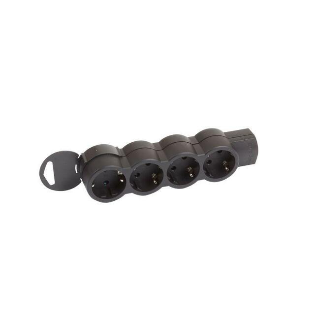 Колодка удлинителя Legrand 695033 ''Стандарт'' (4 розетки) (Цвет: Black)