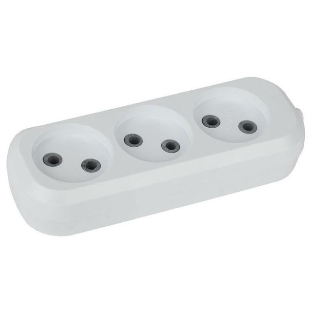 Колодка удлинителя ЭРА Б0028331 (3 розетки) (Цвет: White) Колодка удлинителя ЭРА Б0028331 (3 розетки) (Цвет: White)