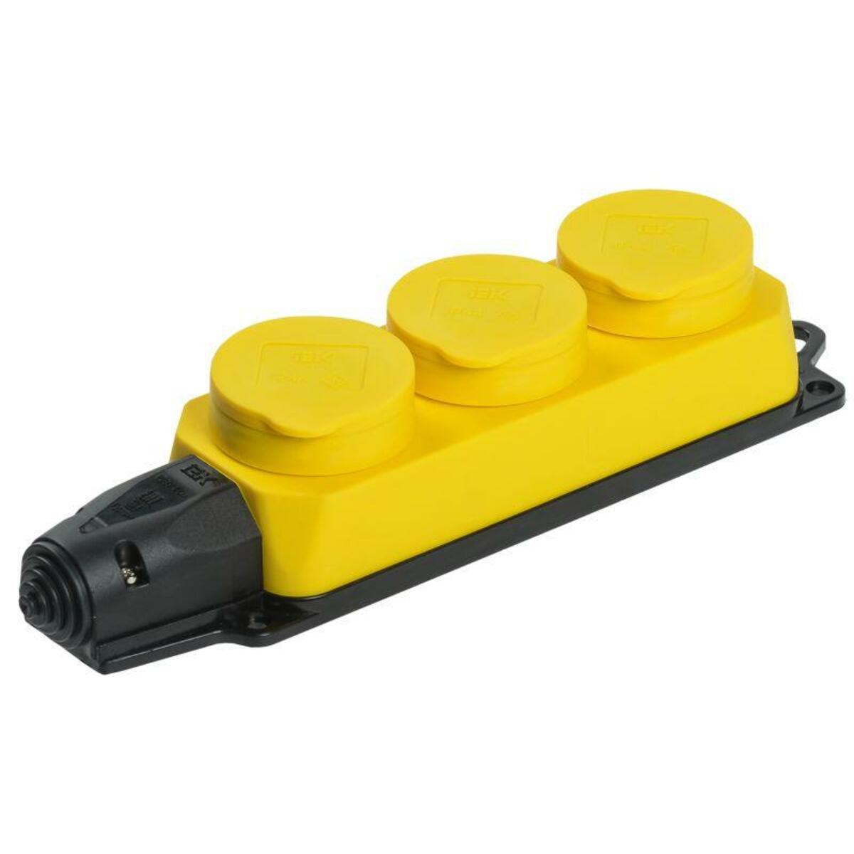 Розетка IEK PKR61-016-2-K05 Омега (3 розетки) (Цвет: Yellow)