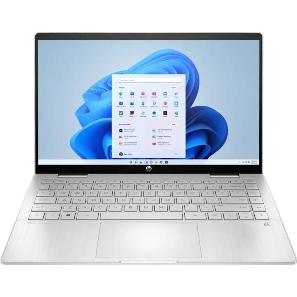 Ноутбук HP Pavilion x360 14-ek1006nia Core i5 1335U 8Gb SSD512Gb Intel Iris Xe graphics 14 IPS Touch FHD (1920x1080) Windows 11 Home silver WiFi BT Cam (7Z6T2EA)