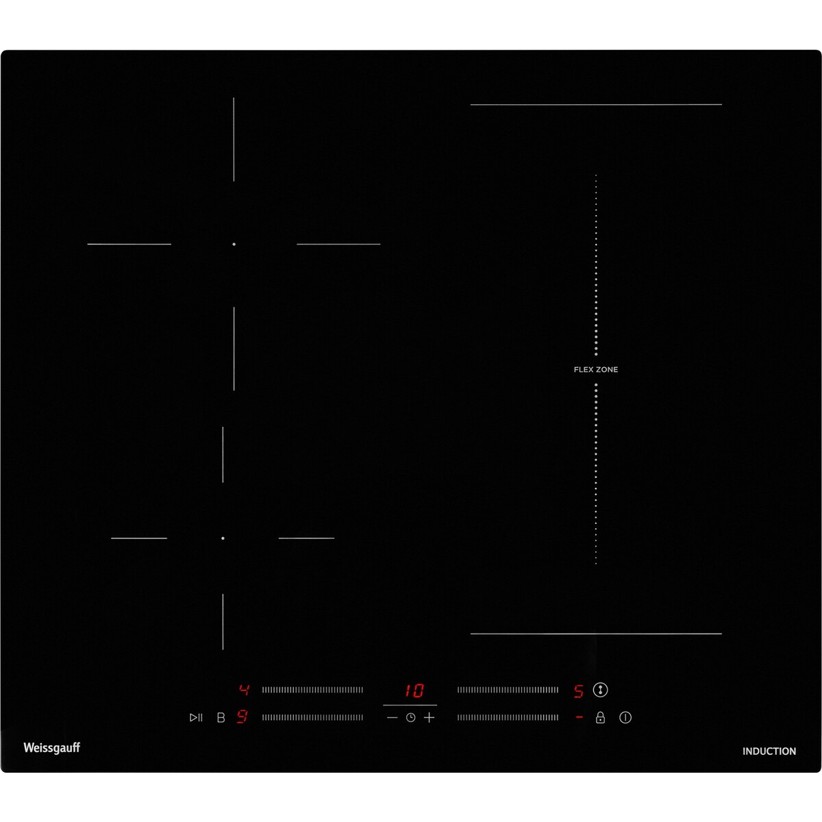 Индукционная варочная панель Weissgauff HI 643 BSCM Flex, черный
