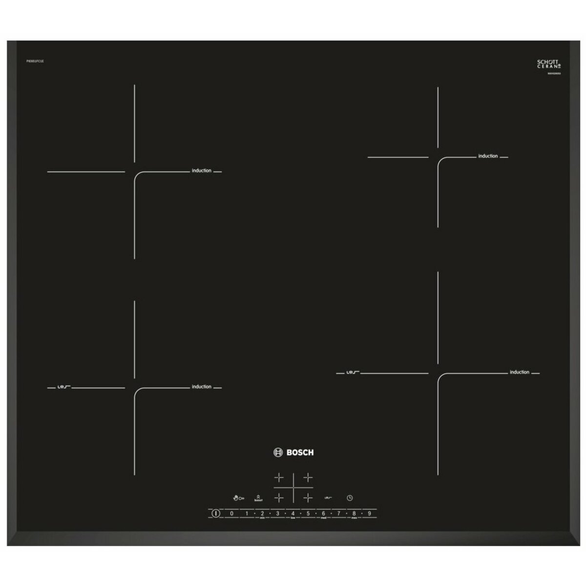 Индукционная варочная панель Bosch PIE651FC1E (Цвет: Black)
