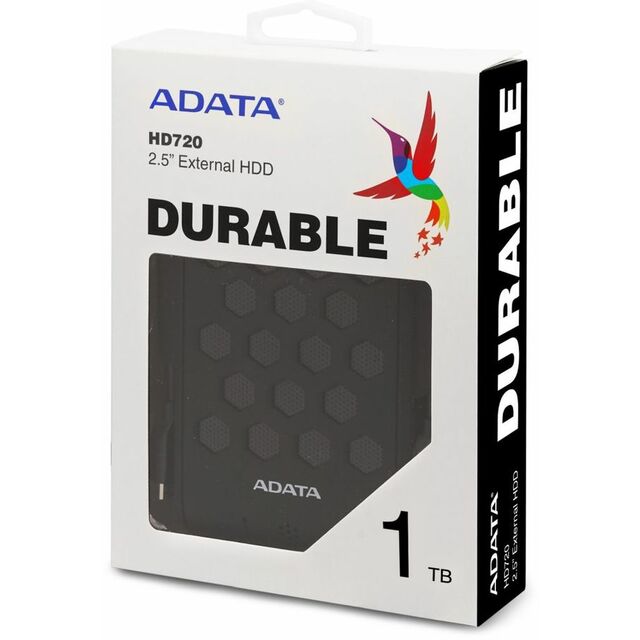 Жесткий диск A-Data USB 3.0 1Tb AHD720-1TU31-CBK HD720 DashDrive Durable (5400rpm) 2.5 (Цвет: Black)