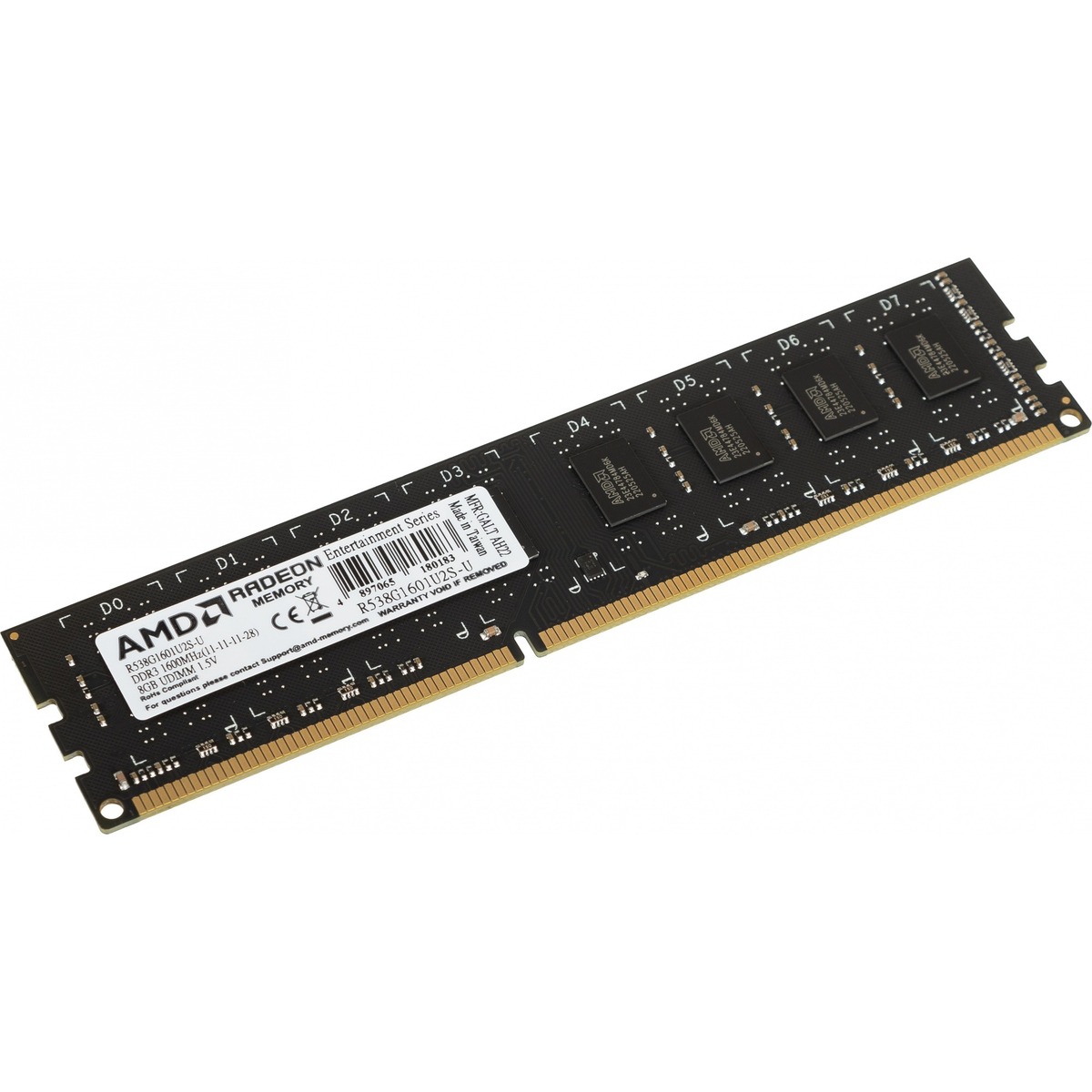 Память DDR3 8Gb 1600MHz AMD R538G1601U2S-U