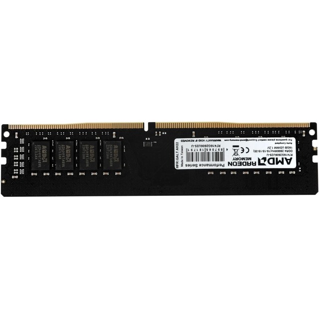 Память DDR4 16Gb 2666MHz AMD R7416G2606U2S-U Radeon R7 Performance Series RTL PC4-21300 CL16 DIMM 288-pin 1.2В