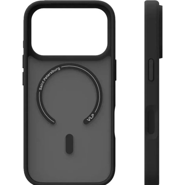 Чехол-накладка VLP Lite Bloom Case with MagSafe для смартфона Apple iPhone 17 Pro Max, черный
