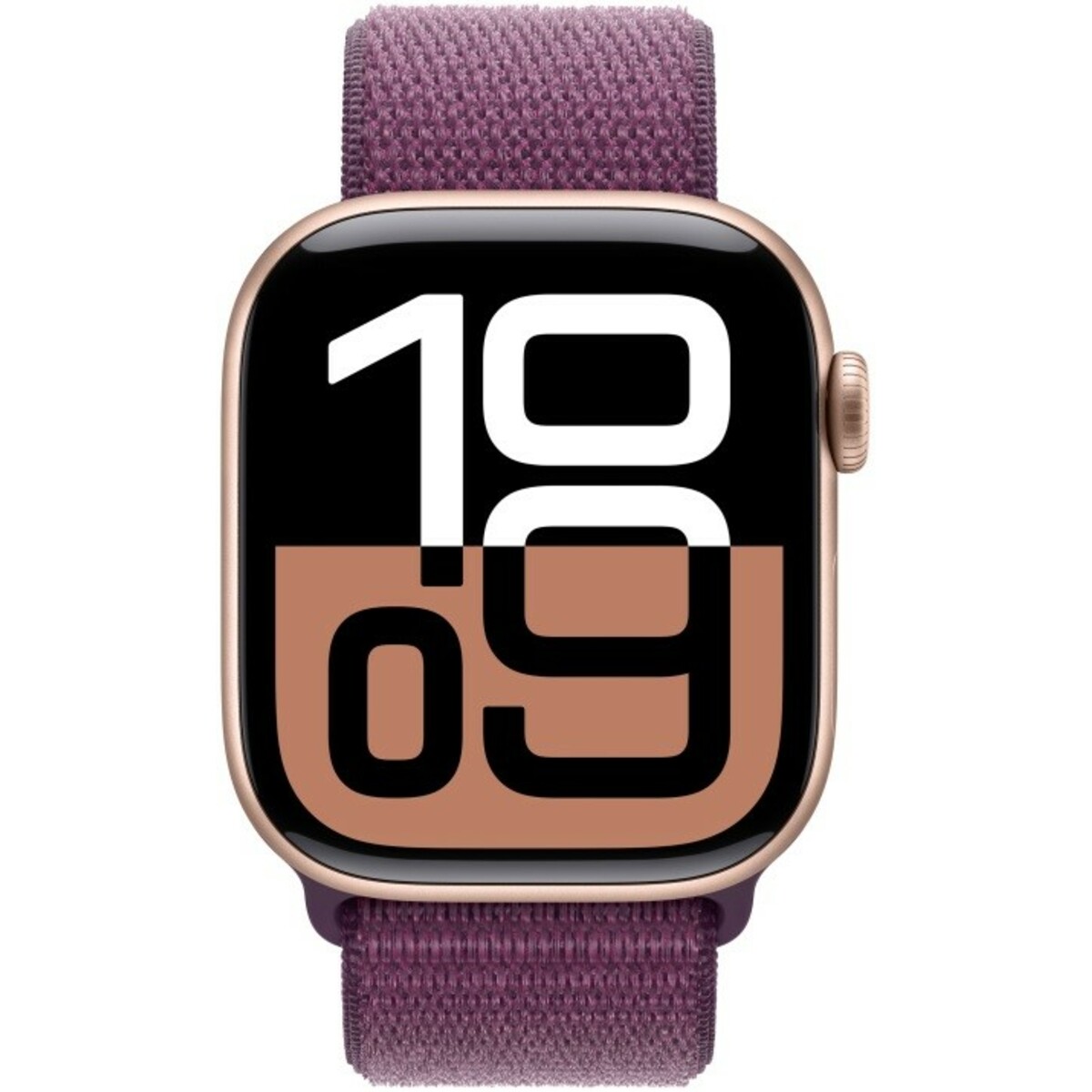 Умные часы Apple Watch Series 10 46mm Aluminum Case with Sport Loop (Цвет: Rose Gold / Plum) 