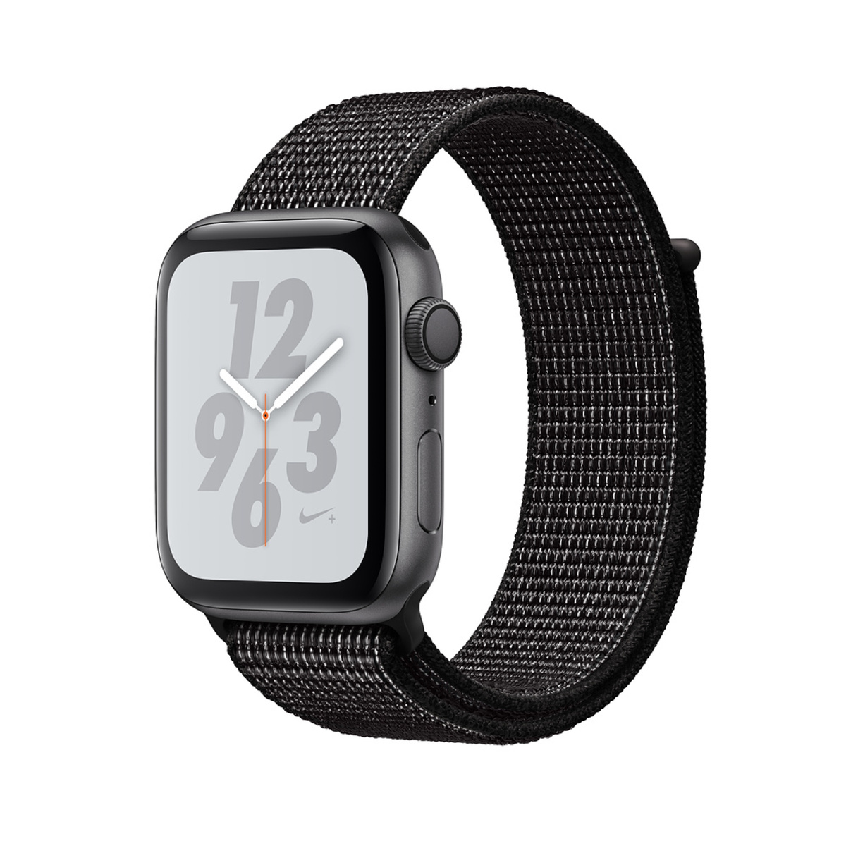 Умные часы Apple Watch Series 4 GPS 44mm Aluminum Case with Nike Sport Loop MU7J2RU/A (Цвет: Space gray/Black)