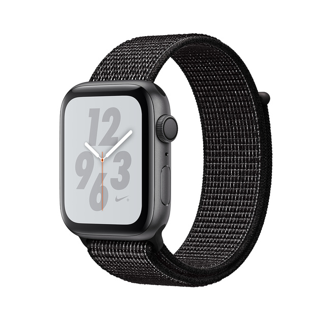 Умные часы Apple Watch Series 4 GPS 44mm Aluminum Case with Nike Sport Loop MU7J2RU / A (Цвет: Space gray / Black)