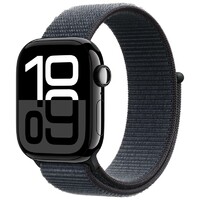 Умные часы Apple Watch Series 10 46mm Aluminum Case with Sport Loop (Цвет: Jet Black/Ink)