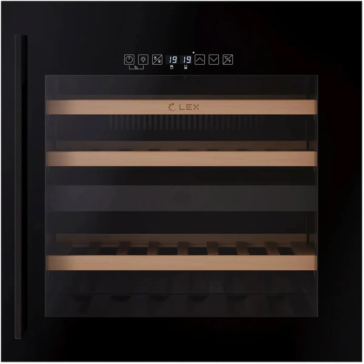 Винный шкаф Lex LWD6036BL dual zone S, черный