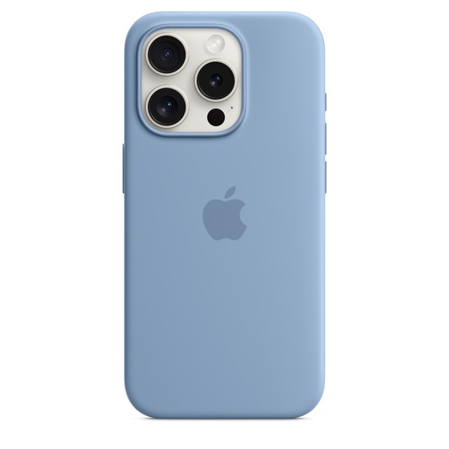 Чехол-накладка Apple Silicone Case with MagSafe для смартфона Apple iPhone 15 Pro (Цвет: Winter Blue)