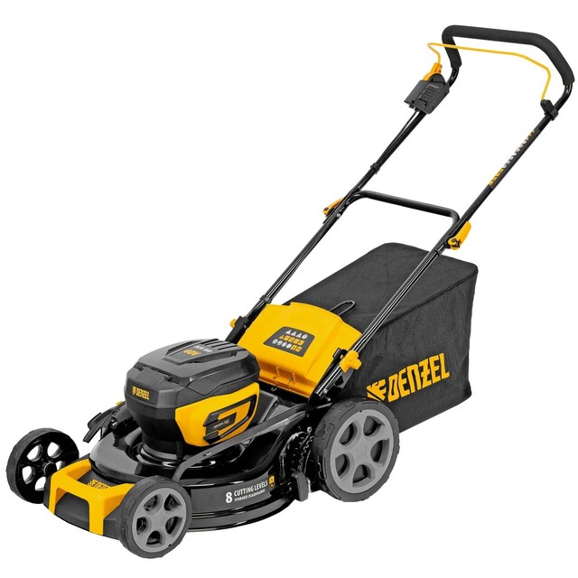 Газонокосилка роторная Denzel DLM-460 (Цвет: Yellow / Black) Газонокосилка роторная Denzel DLM-460 (Цвет: Yellow / Black)