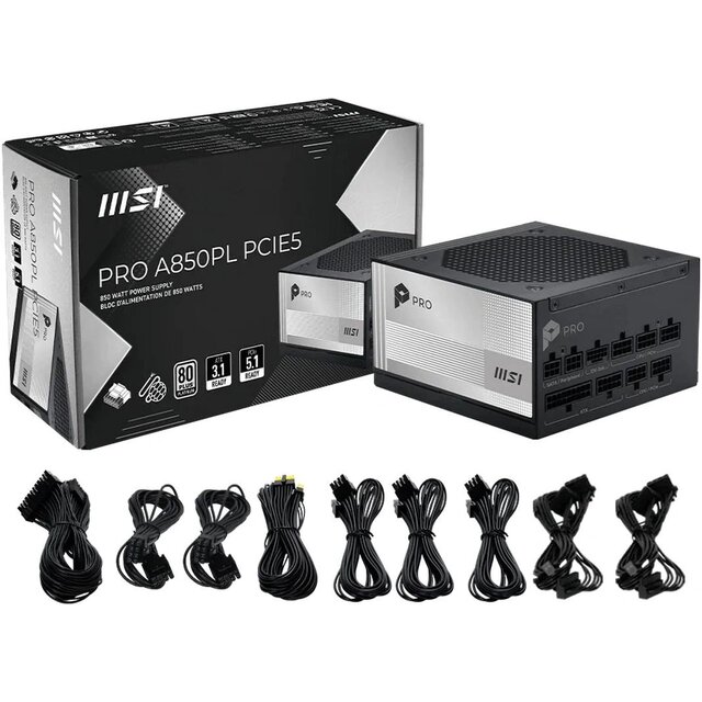 Блок питания MSI ATX 850W Pro A850PL Блок питания MSI ATX 850W Pro A850PL