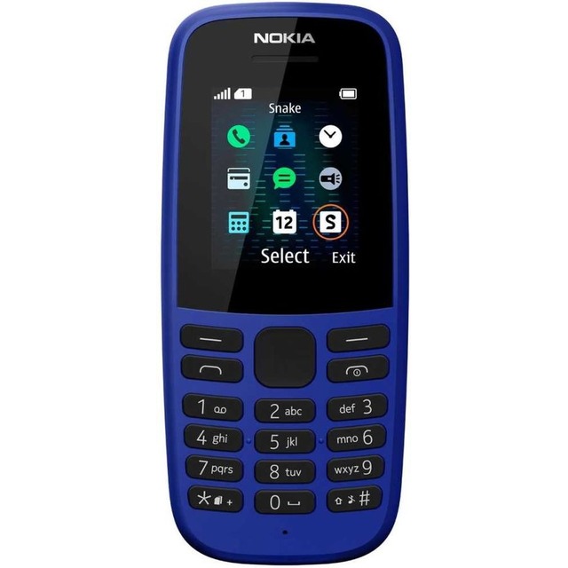 Мобильный телефон Nokia 105 SS, без з / у (Цвет: Blue)