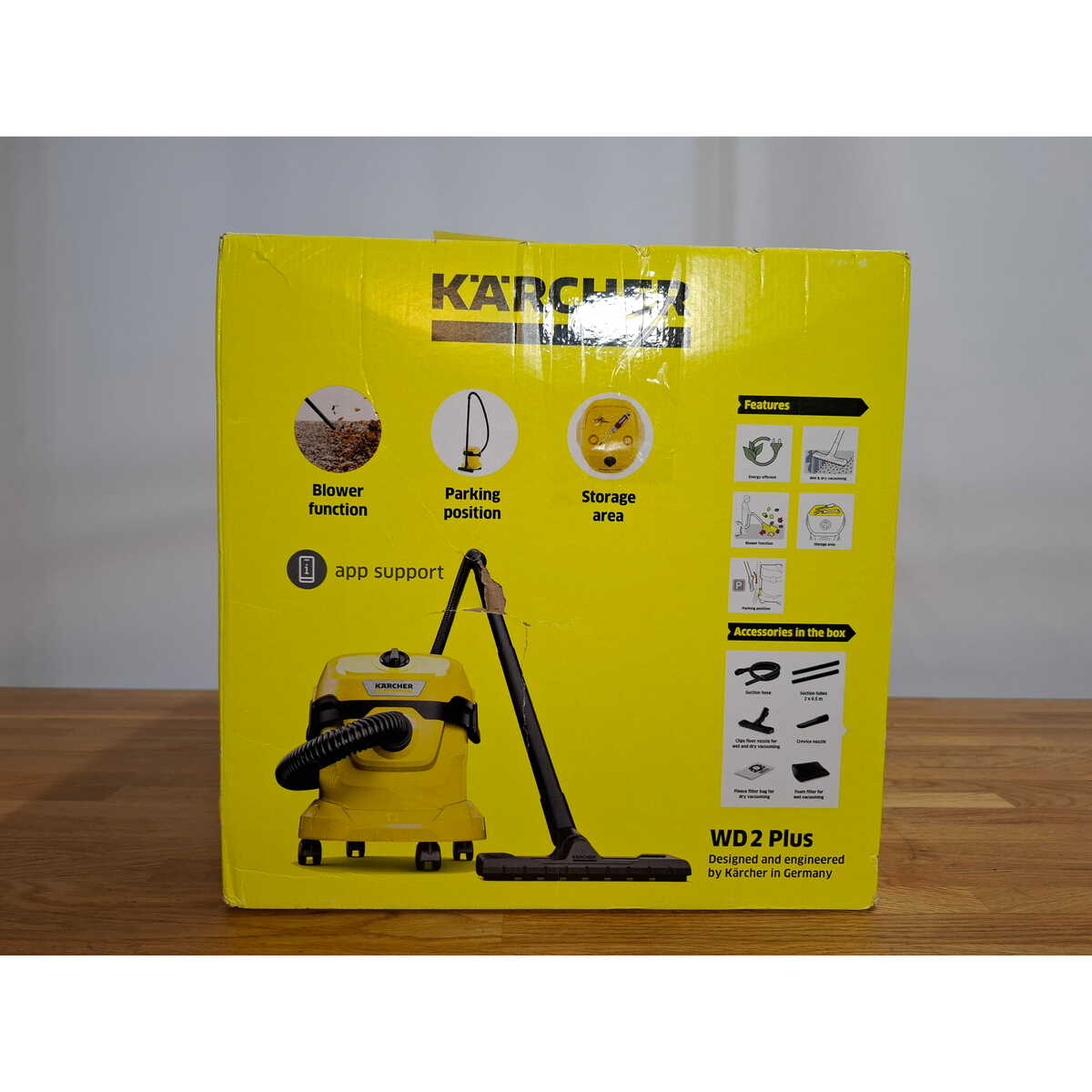 Строительный пылесос Karcher WD 2 Plus V-12/4/18 (Цвет: Yellow)