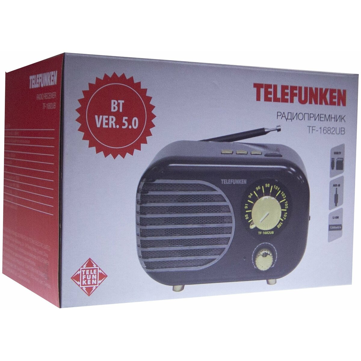 Радиоприемник настольный Telefunken TF-1682B (Цвет: Black)