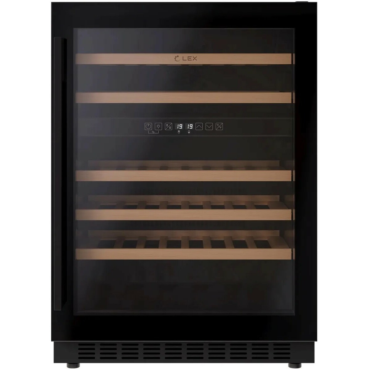 Винный шкаф Lex LWD6046BL dual zone, черный