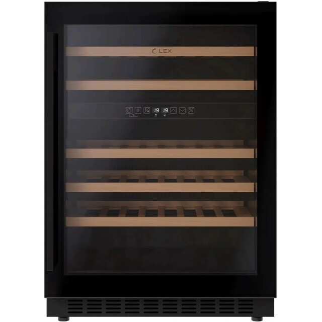 Винный шкаф Lex LWD6046BL dual zone, черный