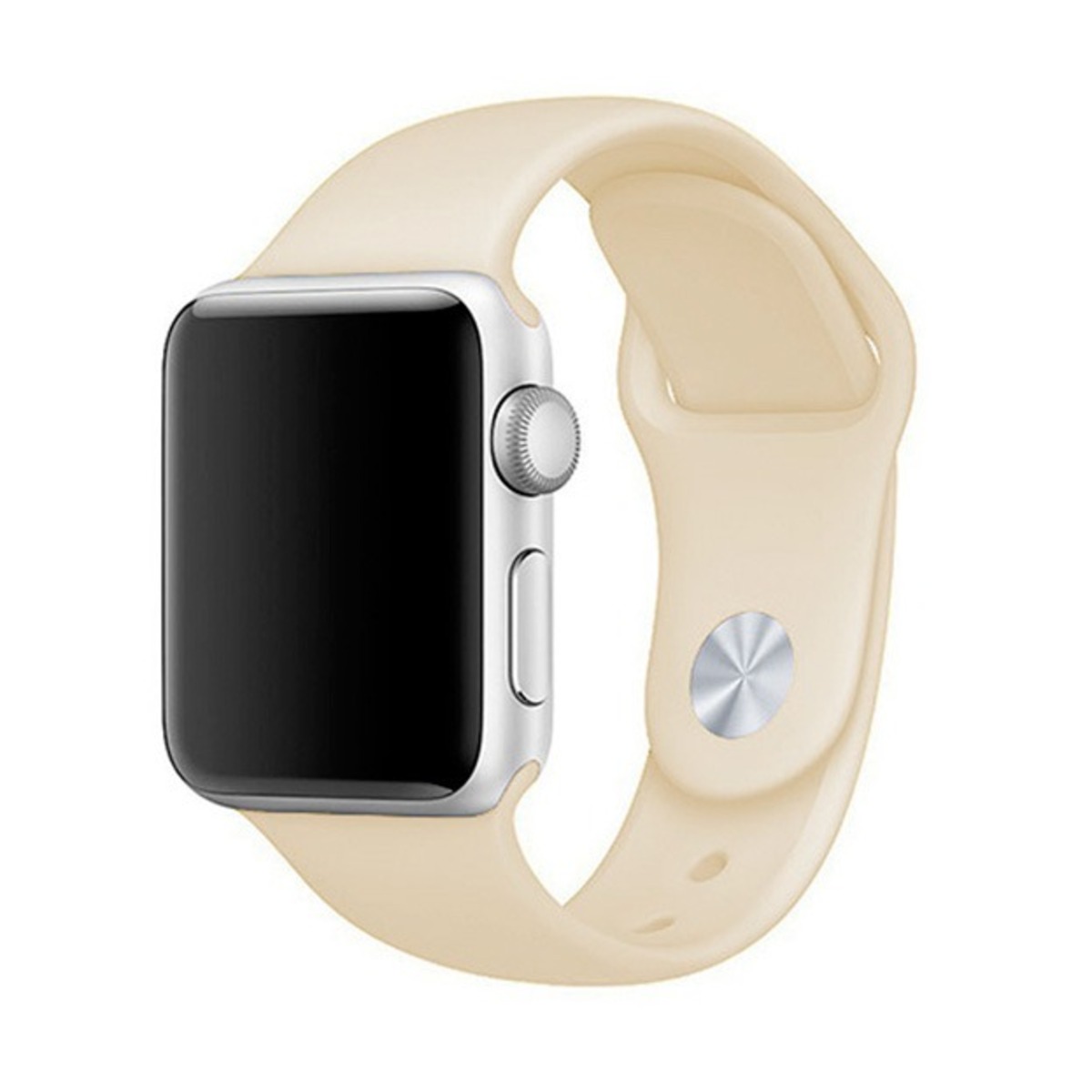 Ремешок силиконовый для Apple Watch 42 / 44 mm (Цвет: Beige)