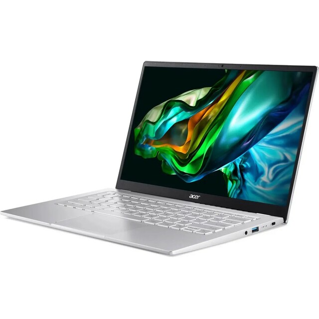 Ноутбук Acer Swift Go 14 SFG14-41-R466 (AMD Ryzen 5 7530U 2Ghz/8Gb LPDDR4x/SSD 512Gb/AMD Radeon/14 /IPS/FHD (1920x1080)/Windows 11 Home/silver/WiFi/BT/Cam)