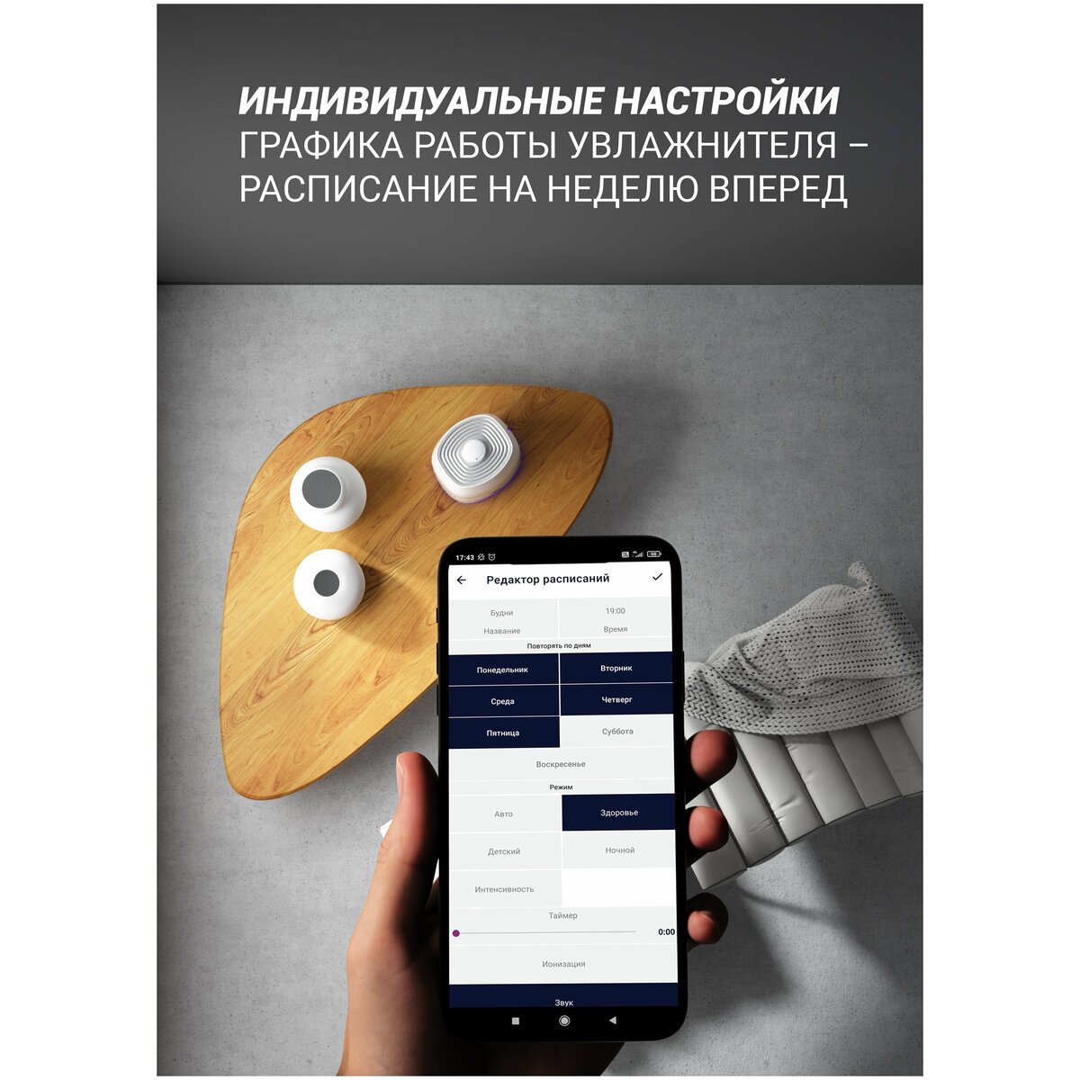 Увлажнитель воздуха Polaris PUH 4040 WIFI IQ Home (Цвет: White)