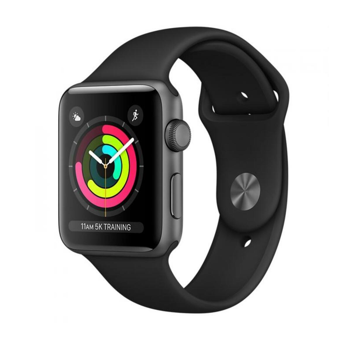 Умные часы Apple Watch Series 3 38mm Aluminum Case with Sport Band (Цвет: Space Gray / Black)