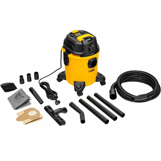Строительный пылесос Denzel RVC20 (Цвет: Yellow)