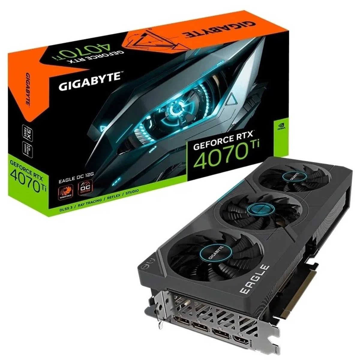 Видеокарта Gigabyte PCI-E nVidia GeForce RTX 4070 Ti EAGLE OC 12GB (GV-N407TEAGLE OC-12GD)