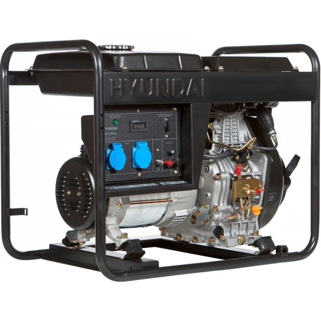 Генератор Hyundai DHY 6500L 5.5кВт, черный