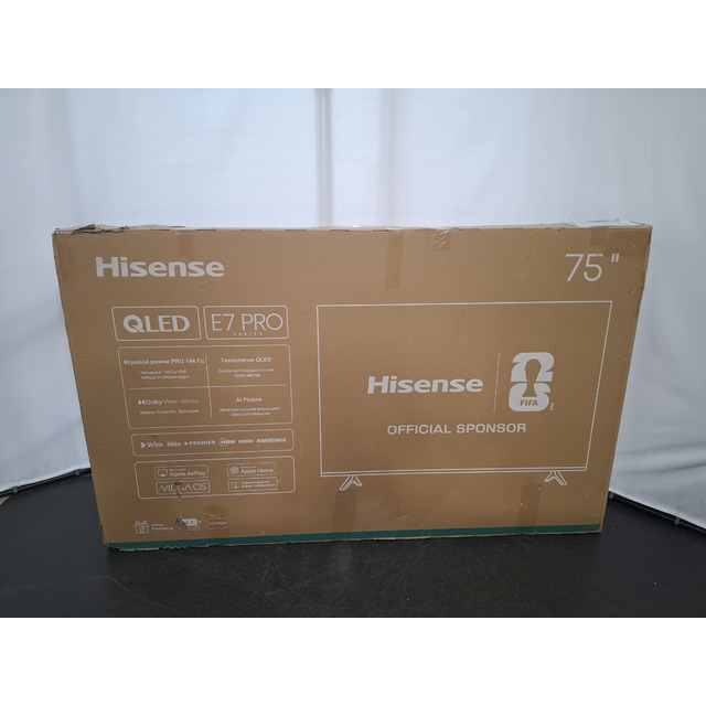 Телевизор Hisense 75" 75E7Q PRO, черный