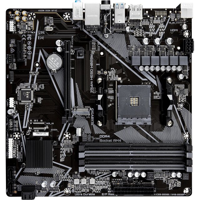 Материнская плата Gigabyte A520M DS3H WF6E Материнская плата Gigabyte A520M DS3H WF6E