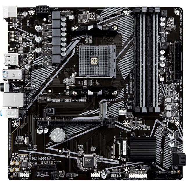 Материнская плата Gigabyte A520M DS3H WF6E Материнская плата Gigabyte A520M DS3H WF6E