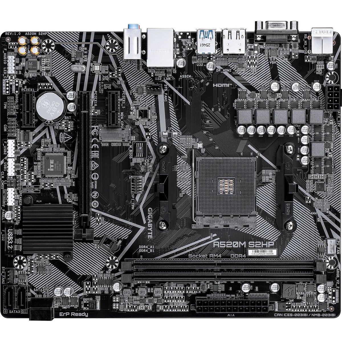 Материнская плата Gigabyte A520M S2HP