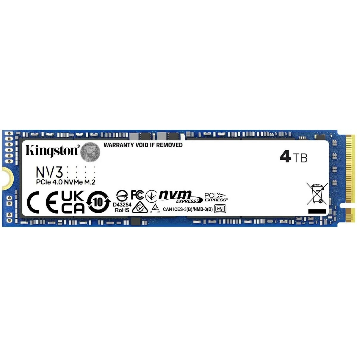 Накопитель SSD Kingston PCIe 4.0 x4 4TB SNV3S / 4000G 