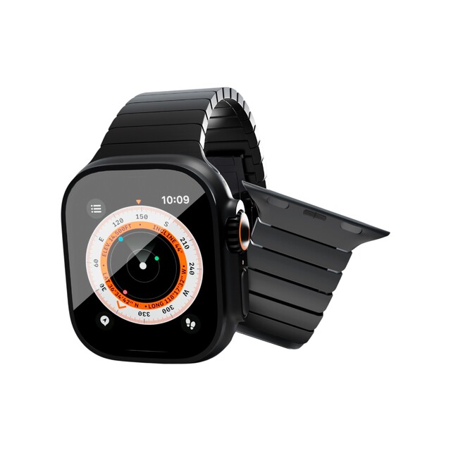 Ремешок VLP Titanium Band для Apple Watch 42 / 44 / 45 / 46 / 49, черный Ремешок VLP Titanium Band для Apple Watch 42 / 44 / 45 / 46 / 49, черный