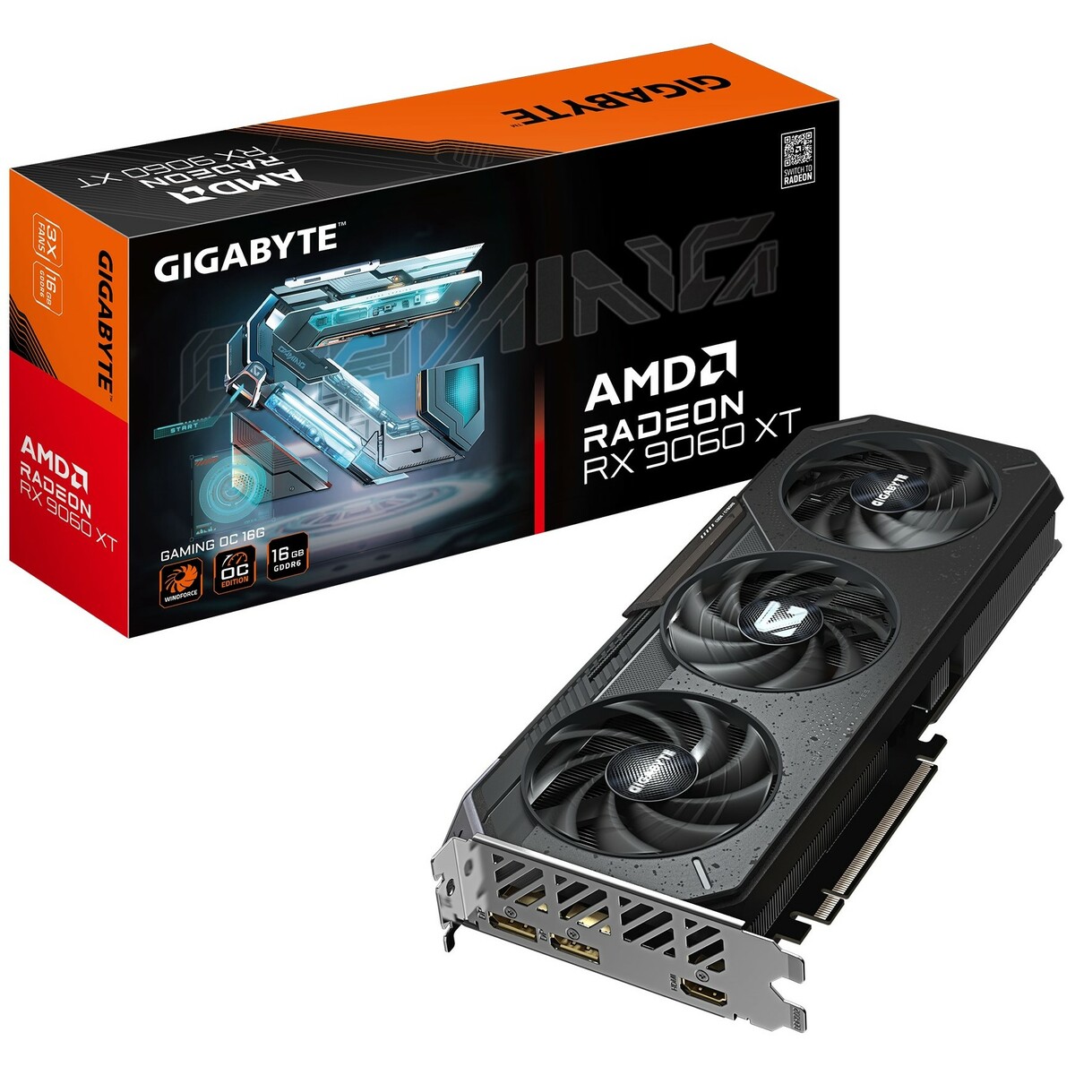Видеокарта GIGABYTE Radeon RX 9060 XT GAMING OC 16G (GV-R9060XTGAMING OC-16GD)