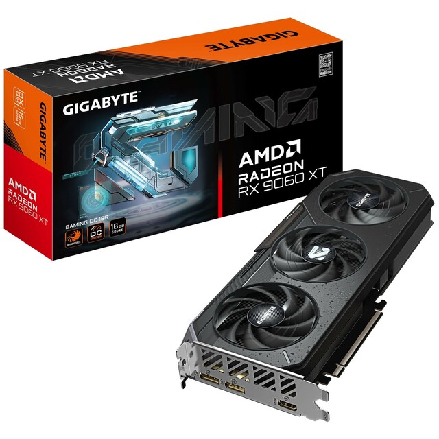 Видеокарта GIGABYTE Radeon RX 9060 XT GAMING OC 16G (GV-R9060XTGAMING OC-16GD) Видеокарта GIGABYTE Radeon RX 9060 XT GAMING OC 16G (GV-R9060XTGAMING OC-16GD)