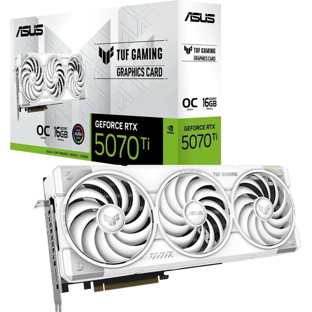 Видеокарта Asus GeForce RTX 5070 Ti TUF GAMING OC 16Gb (TUF-RTX5070TI-O16G-WHITE-GAMING) Видеокарта Asus GeForce RTX 5070 Ti TUF GAMING OC 16Gb (TUF-RTX5070TI-O16G-WHITE-GAMING)