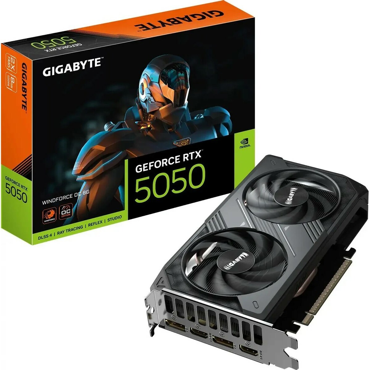 Видеокарта GIGABYTE GeForce RTX 5050 WINDFORCE OC 8G (GV-N5050WF2OC-8GD)
