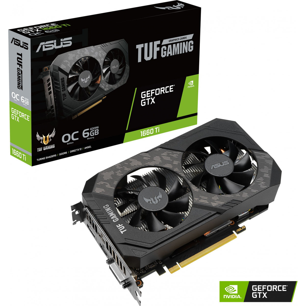 Видеокарта ASUS GeForce GTX 1660 Ti TUF Gaming EVO OC 6Gb (TUF-GTX1660TI-O6G-EVO-GAMING)
